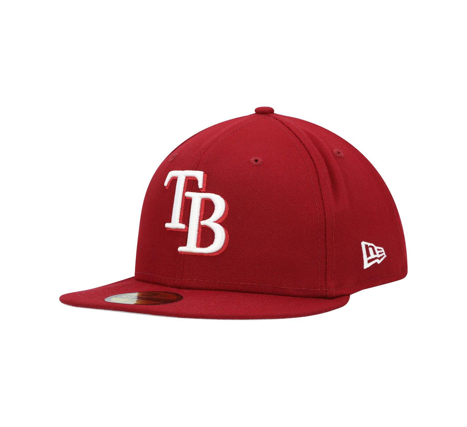 New Era Мужская кепка 59FIFTY Tampa Bay Rays, белая с логотипом