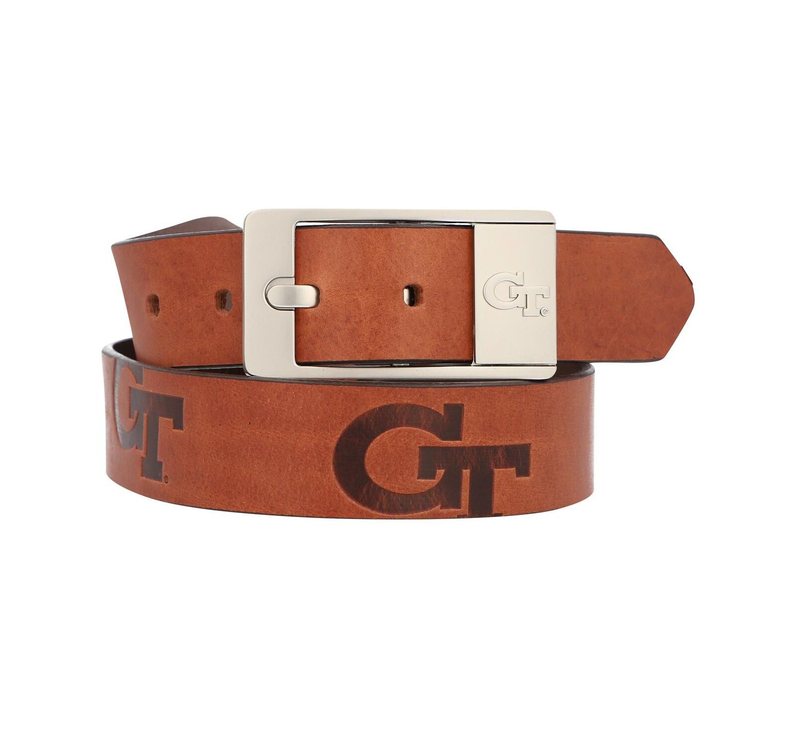 Men's Georgia Tech Yellow Jackets Brandish Leather Belt