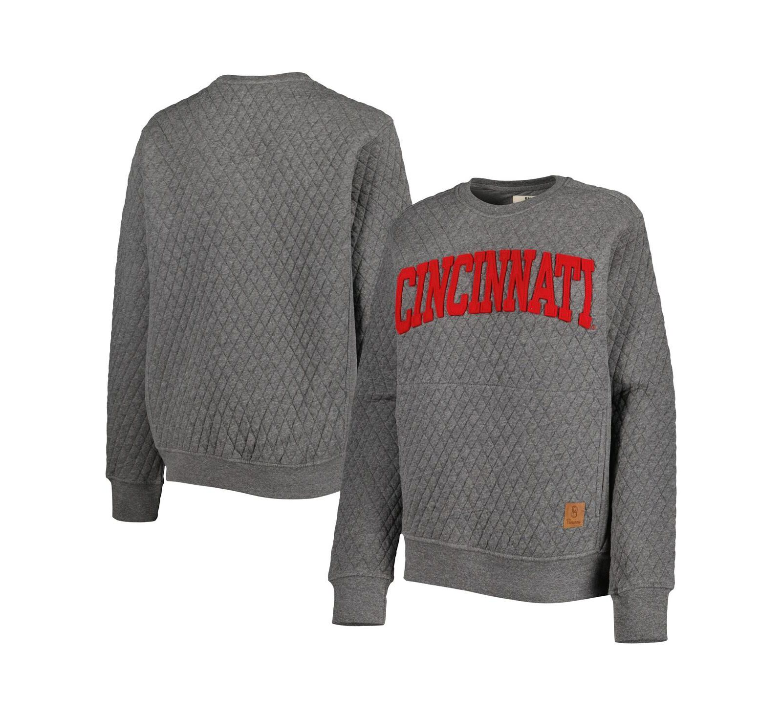 Женский стеганый свитшот Pressbox Heather Charcoal Cincinnati Bearcats Moose