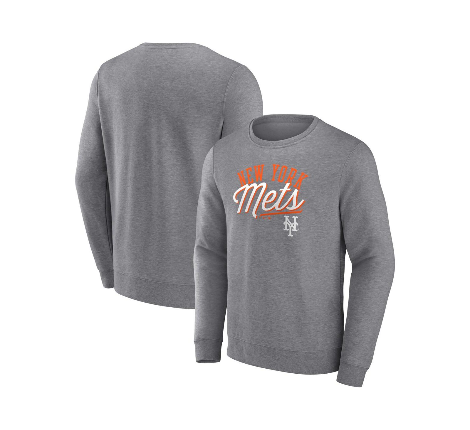 Мужская толстовка Fanatics Heather Gray New York Mets