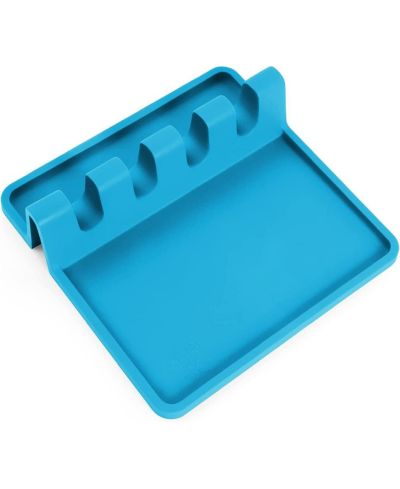 Zulay Kitchen Silicone Kitchen Utensil Rest with Drip Pad for Multiple Utensils