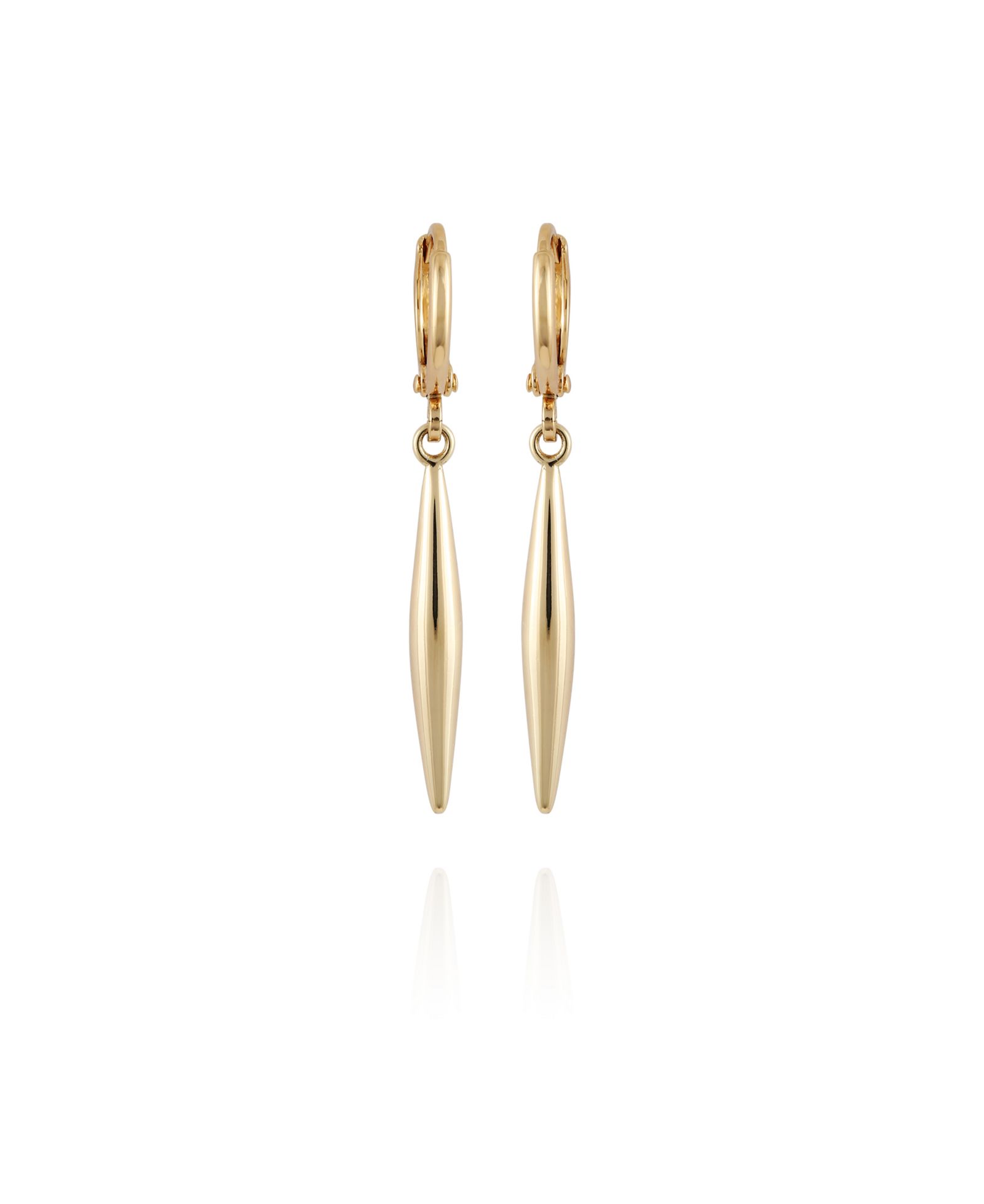 Vince Camuto Gold-Tone Spear Dangle Huggie Hoop Dangle Drop Earrings