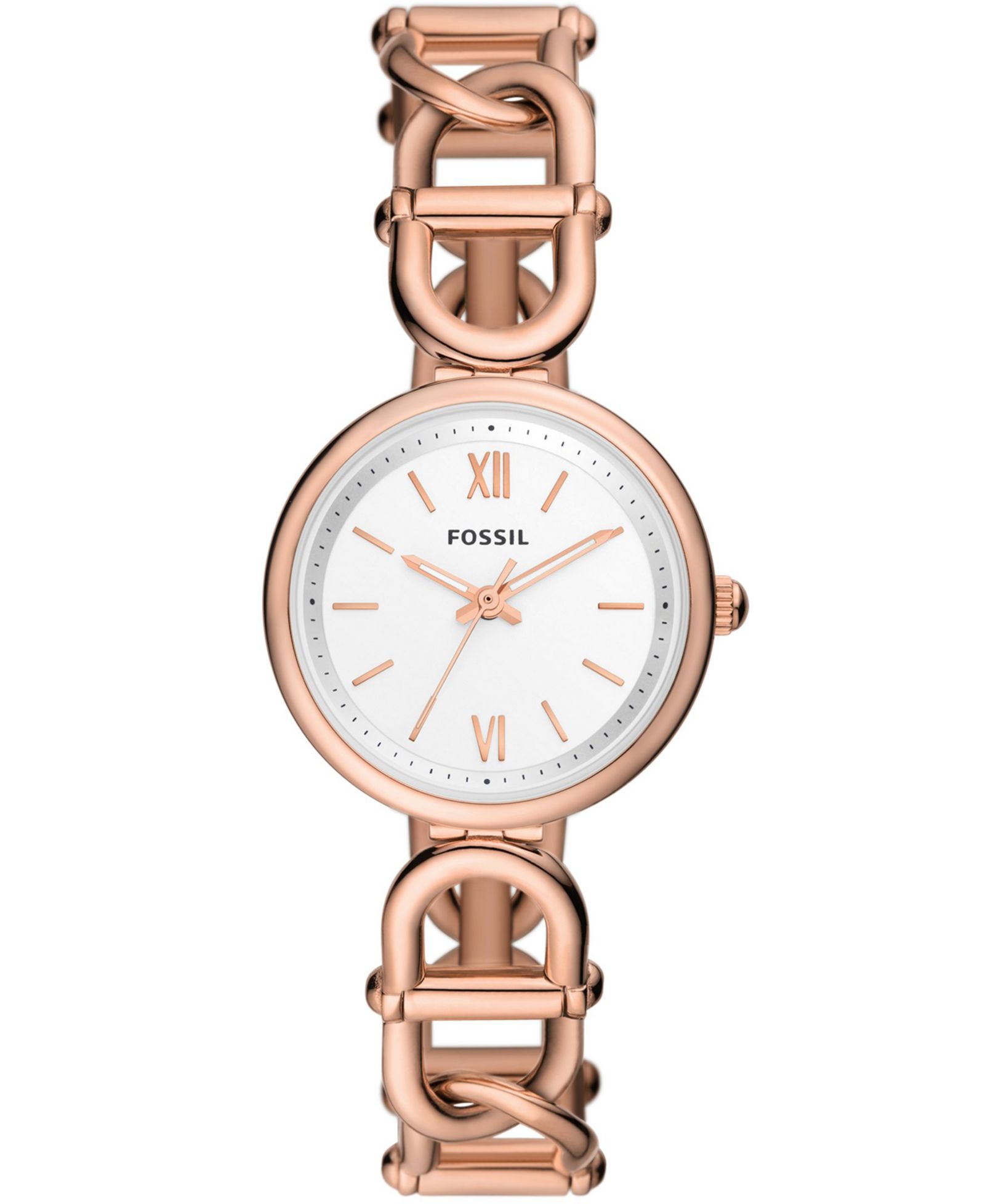Fossil Женские часы Carlie Three-Hand в розовом золоте, 30mm