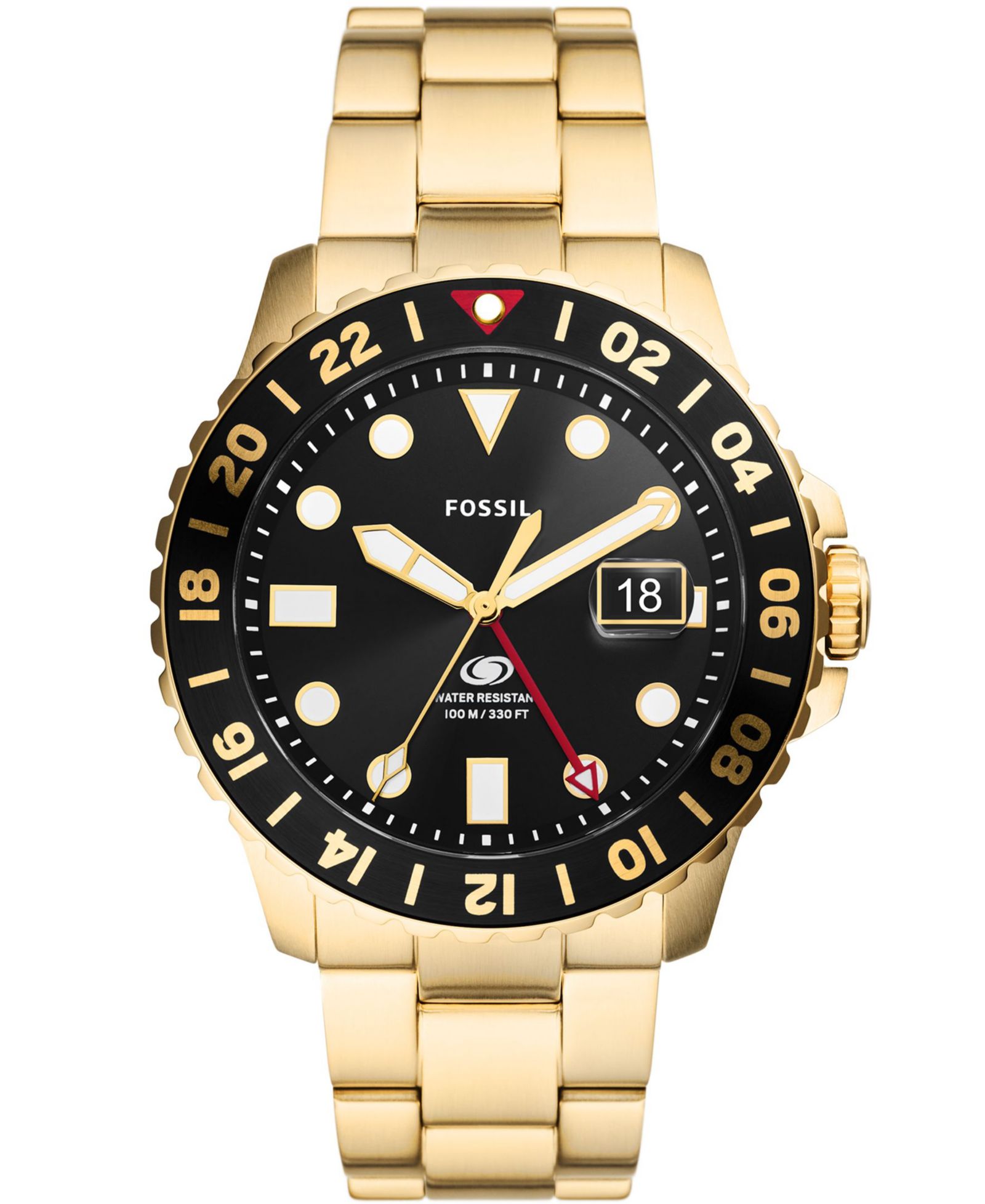 Fossil Men's Fossil Blue GMT часы из нержавеющей стали, 46mm