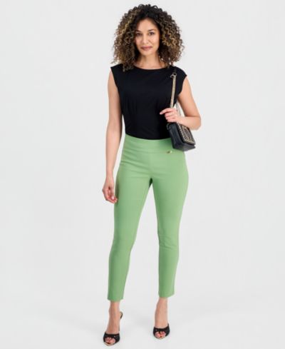 I.N.C. International Concepts Mid-Rise Petite Tummy-Control Skinny Pants, Petite & Petite Short, Created for Macy's
