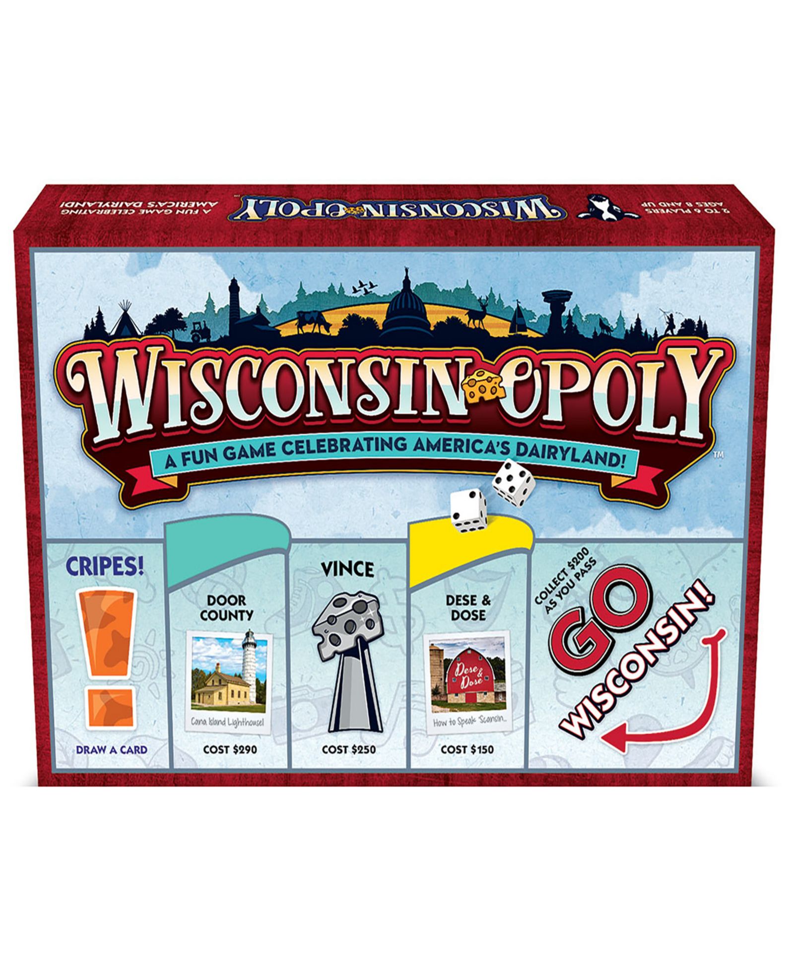 Late for the Sky Wisconsin-Opoly Classic Board Game With a Wisconsin Twist настольная игра