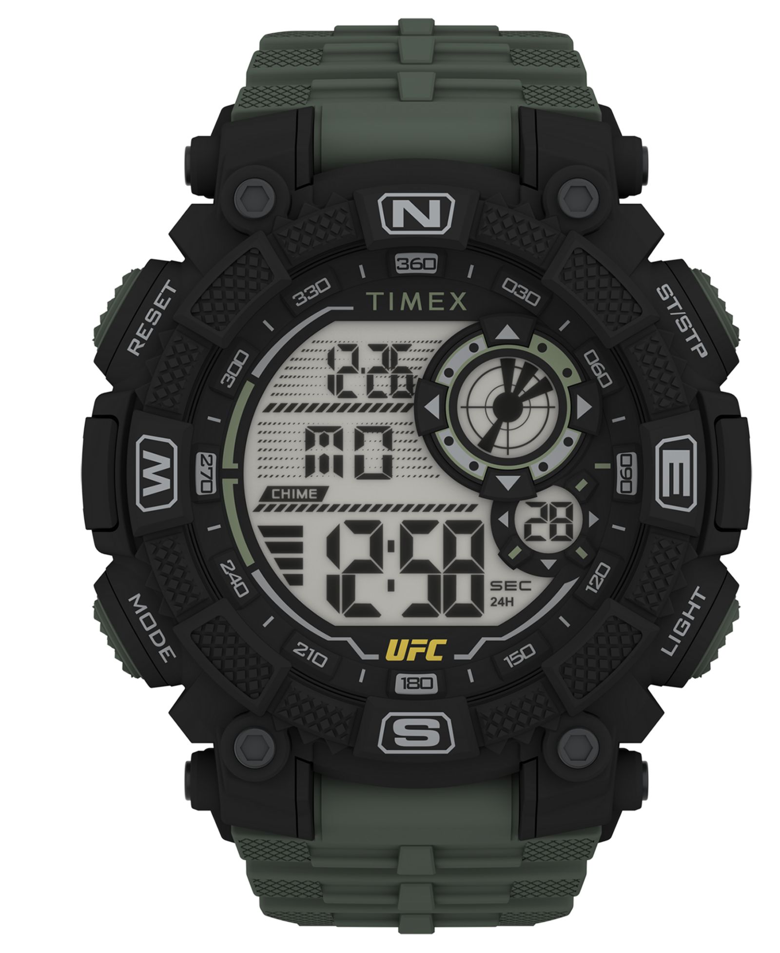 Timex UFC Men's Quartz Redemption Resin Green Watch, 50mm