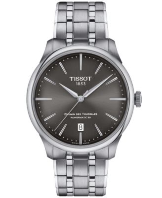 Tissot Unisex Swiss Automatic Chemin des Tourelles Powermatic 80 Stainless Steel Bracelet Watch 39mm