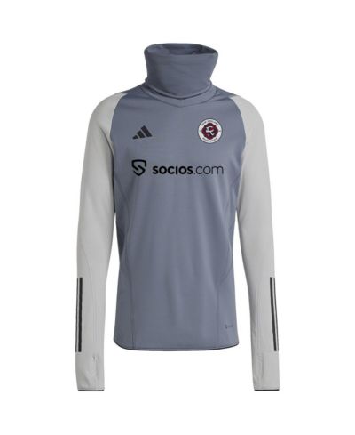 Men's adidas Gray New England Revolution Warm Raglan COLD.RDY Top