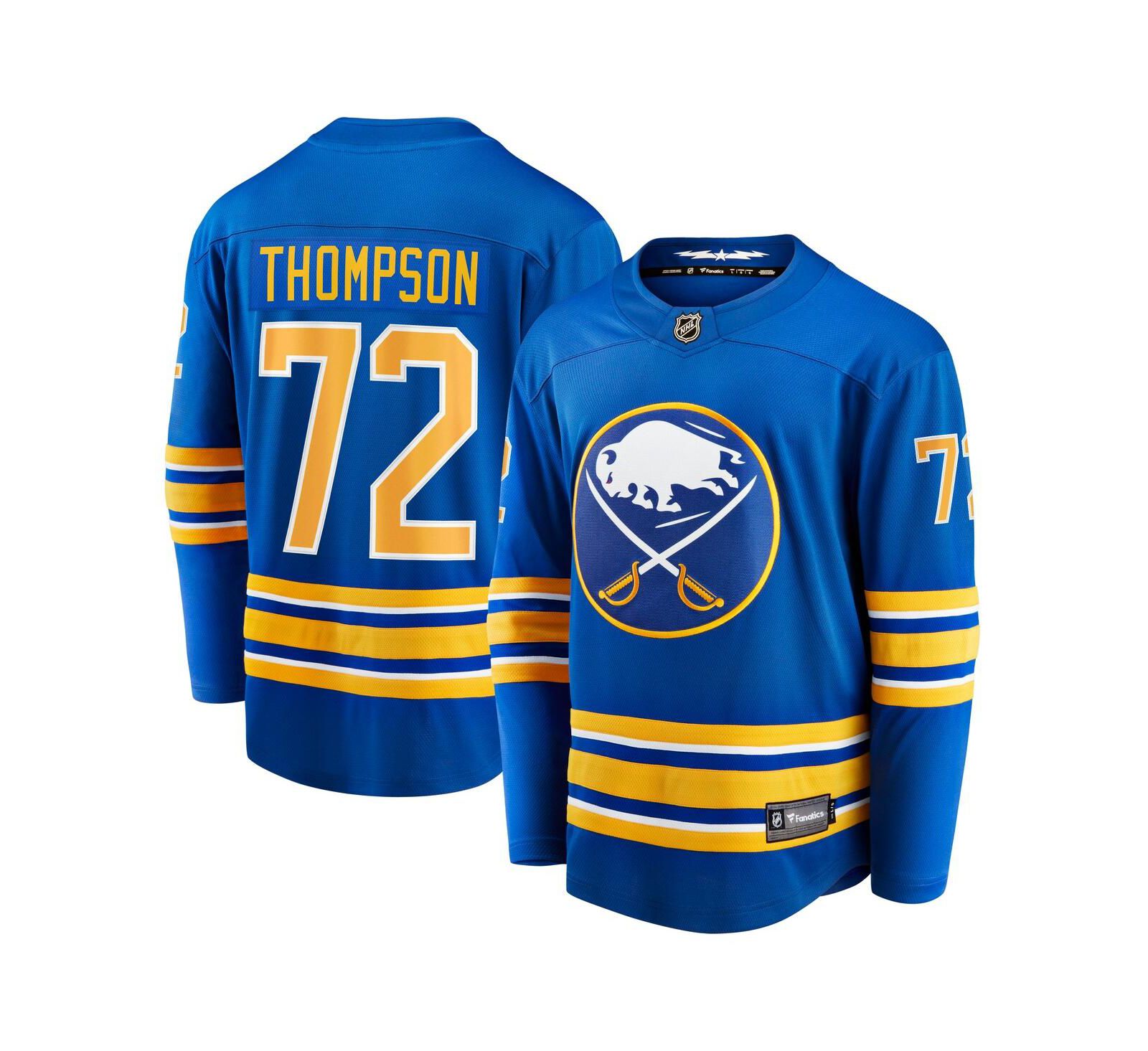 Fanatics Мужская джерси Tage Thompson Buffalo Sabres Royal