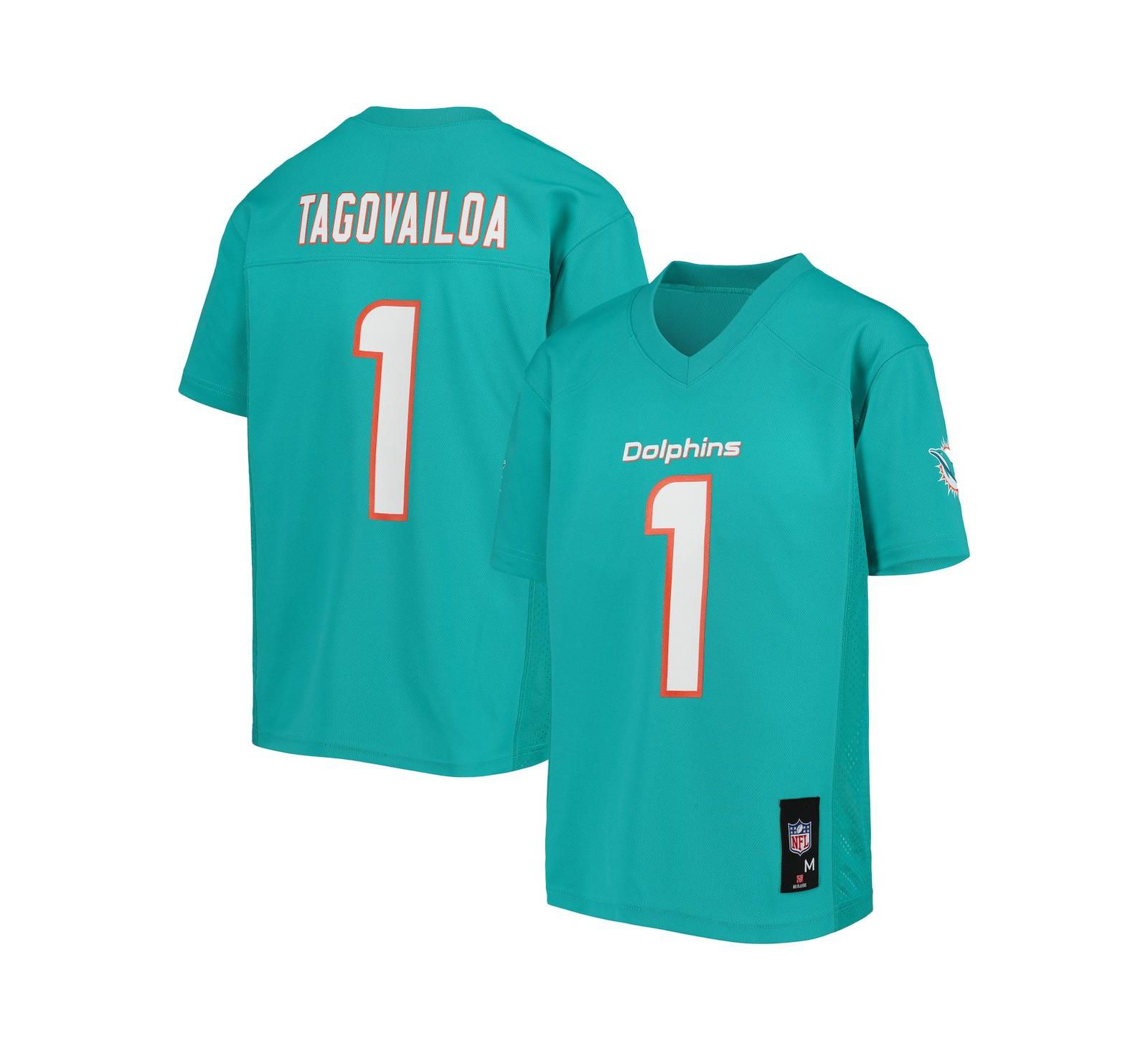 Детская реплика джерси Tua Tagovailoa Aqua Miami Dolphins