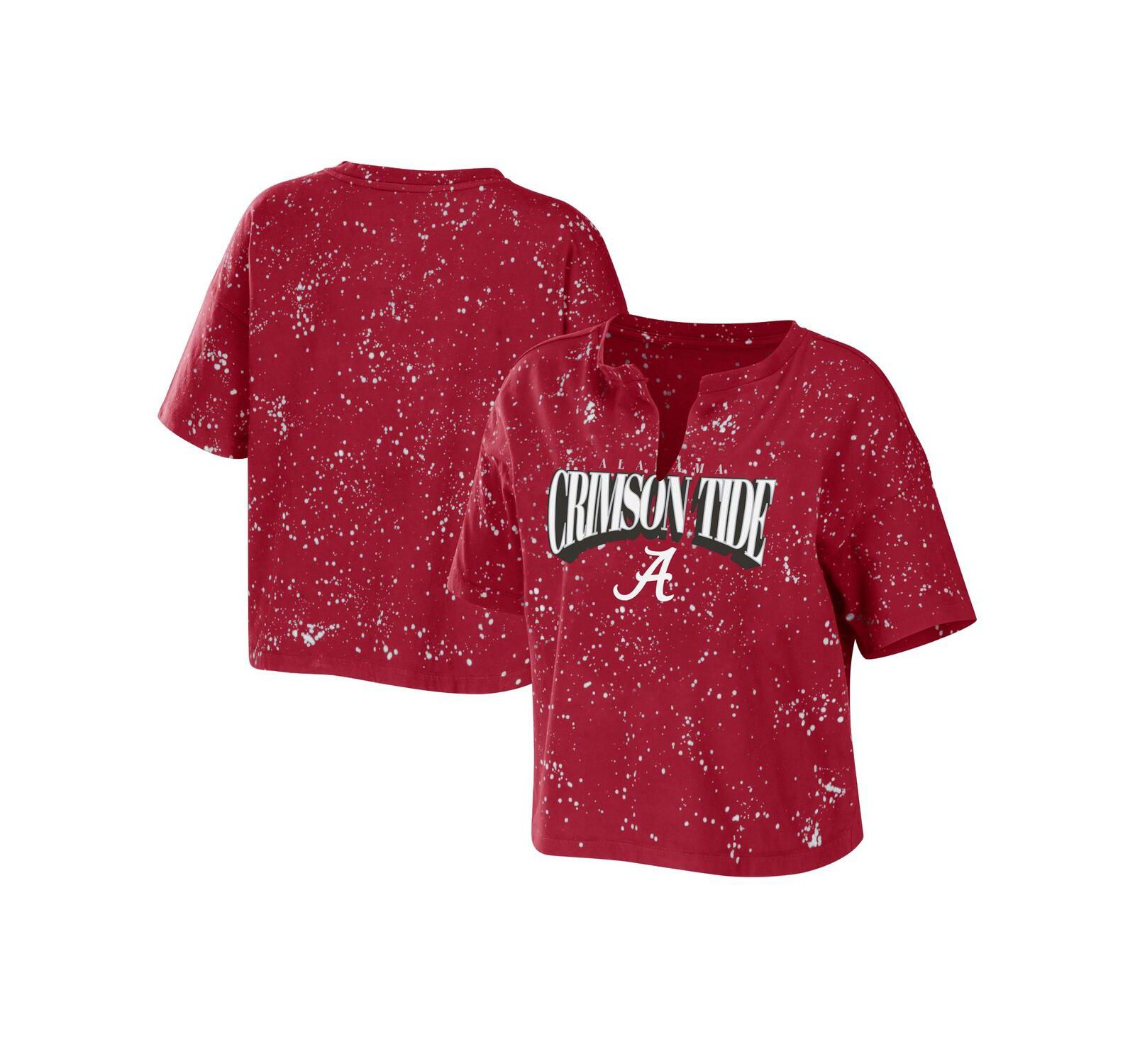 Женская футболка WEAR by Erin Andrews с эффектом выцветшего цвета Alabama Crimson Tide