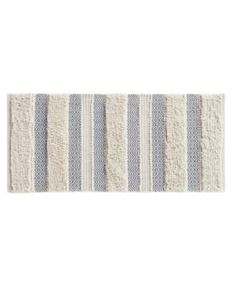 INK+IVY Asher Woven Texture Stripe Bath Rug, 20" x 32"