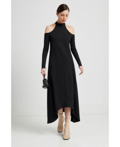 Marcella Women's Plus Size Kalene Cold-Shoulder Asymmetric-Hem Maxi Dress
