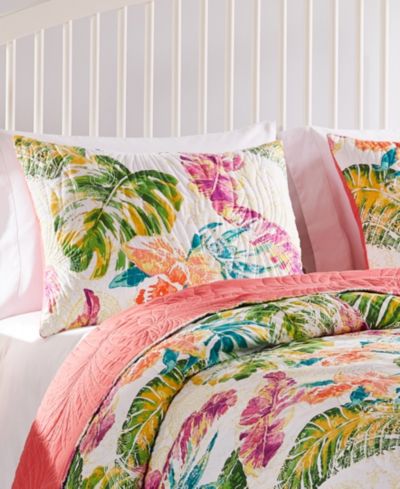 Greenland Home Fashions Tropics Coastal Palm Sham, King