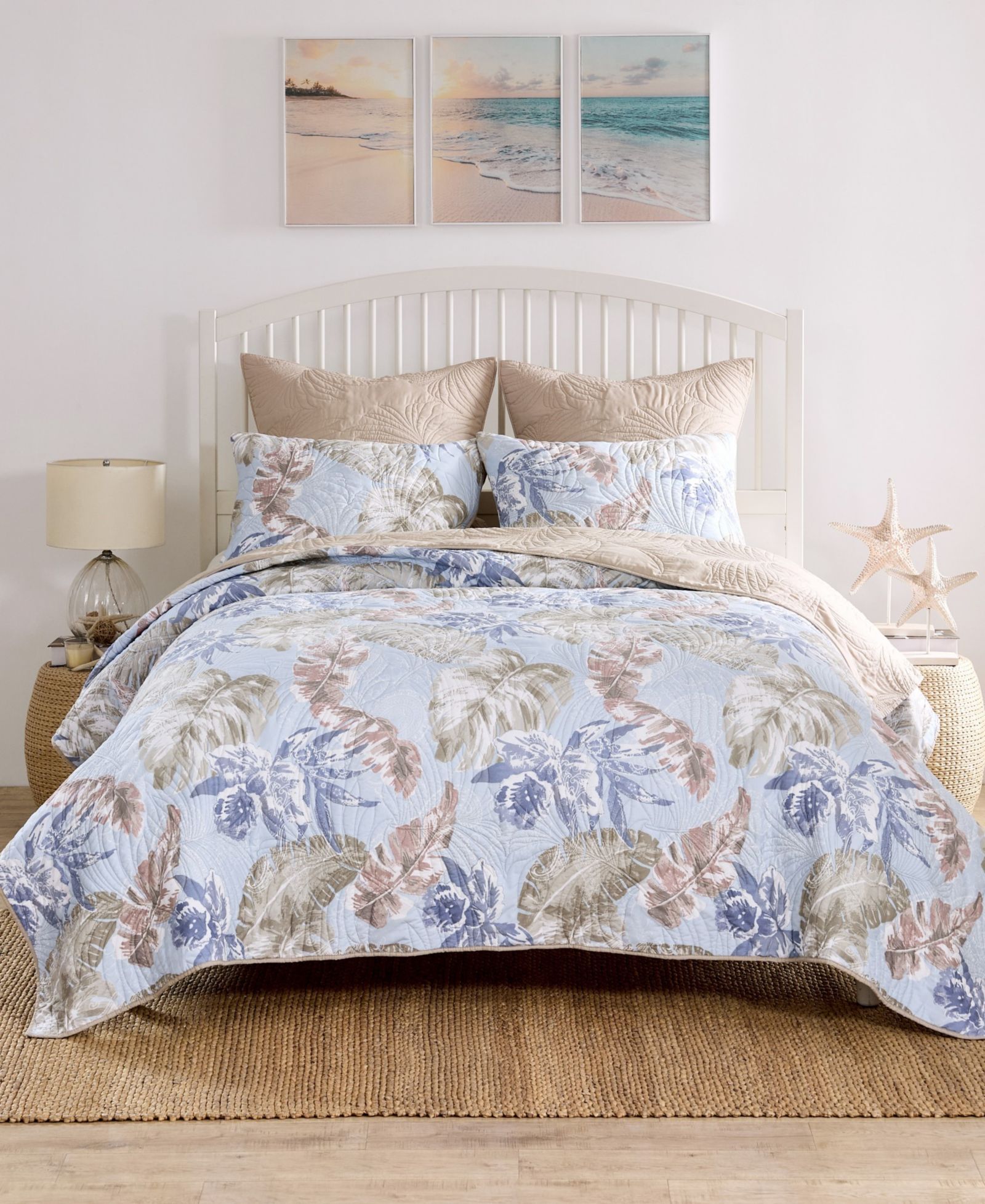 Greenland Home Fashions Tropics Coastal Palm комплект одеял, King/California King