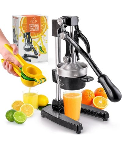 Пресс для цитрусовых из чугуна Zulay Kitchen с лимонным прессом из нержавеющей стали