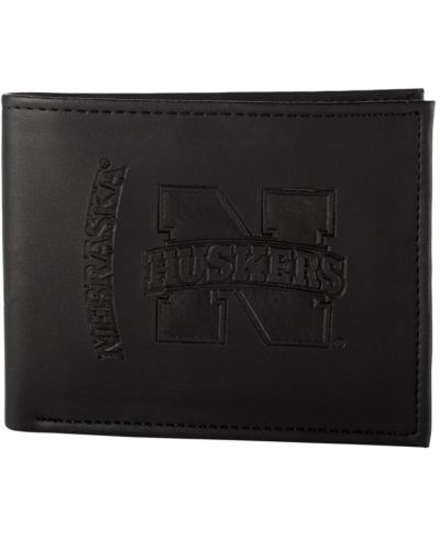 Мужской бифолд кошелек Nebraska Huskers Hybrid, черный