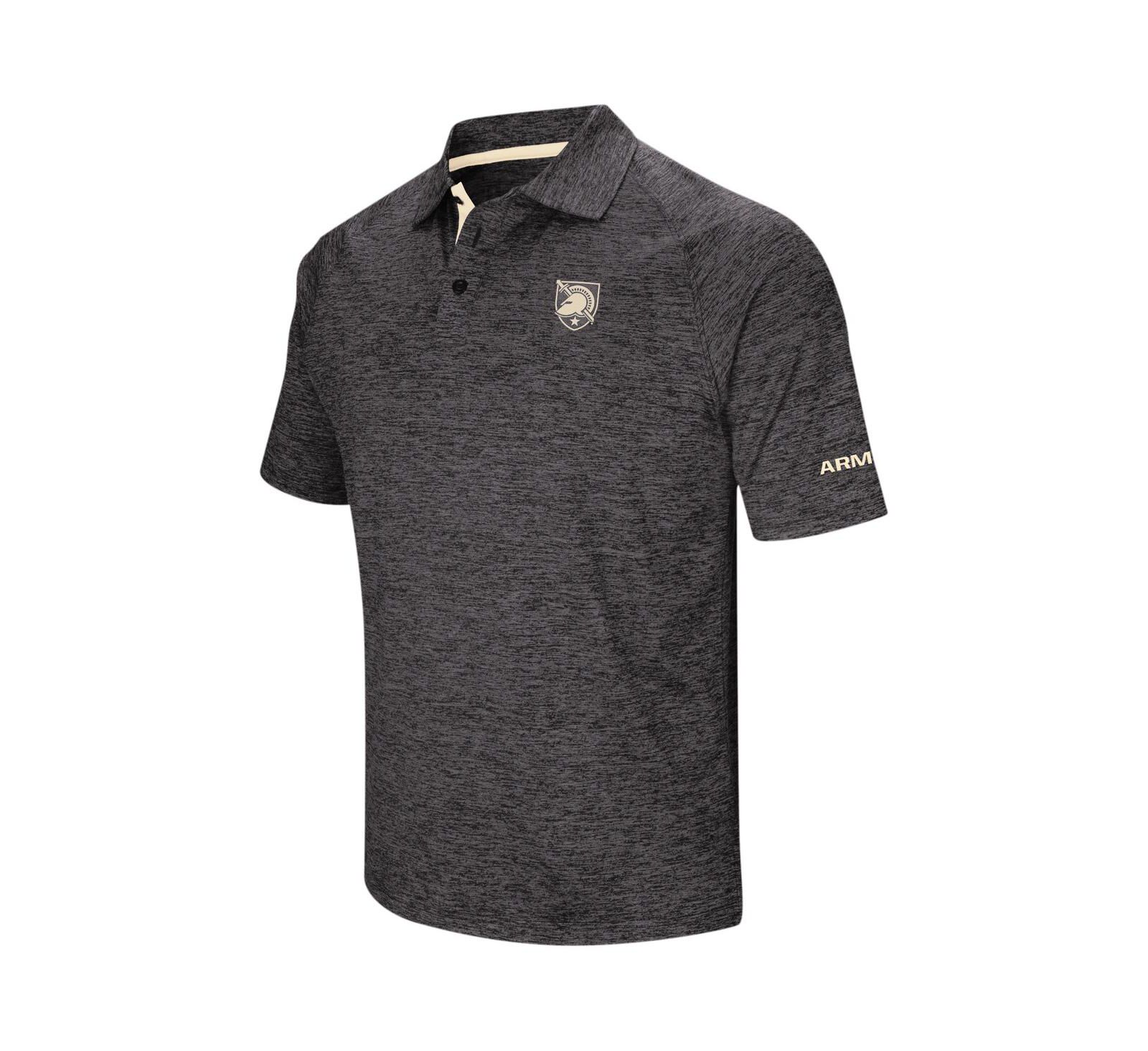 Men's Colosseum Black Army Black Knights Big and Tall Down Swing Polo Shirt