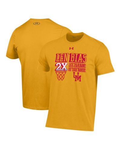 Мужская футболка Under Armour Gold Maryland Terrapins Len Bias Performance
