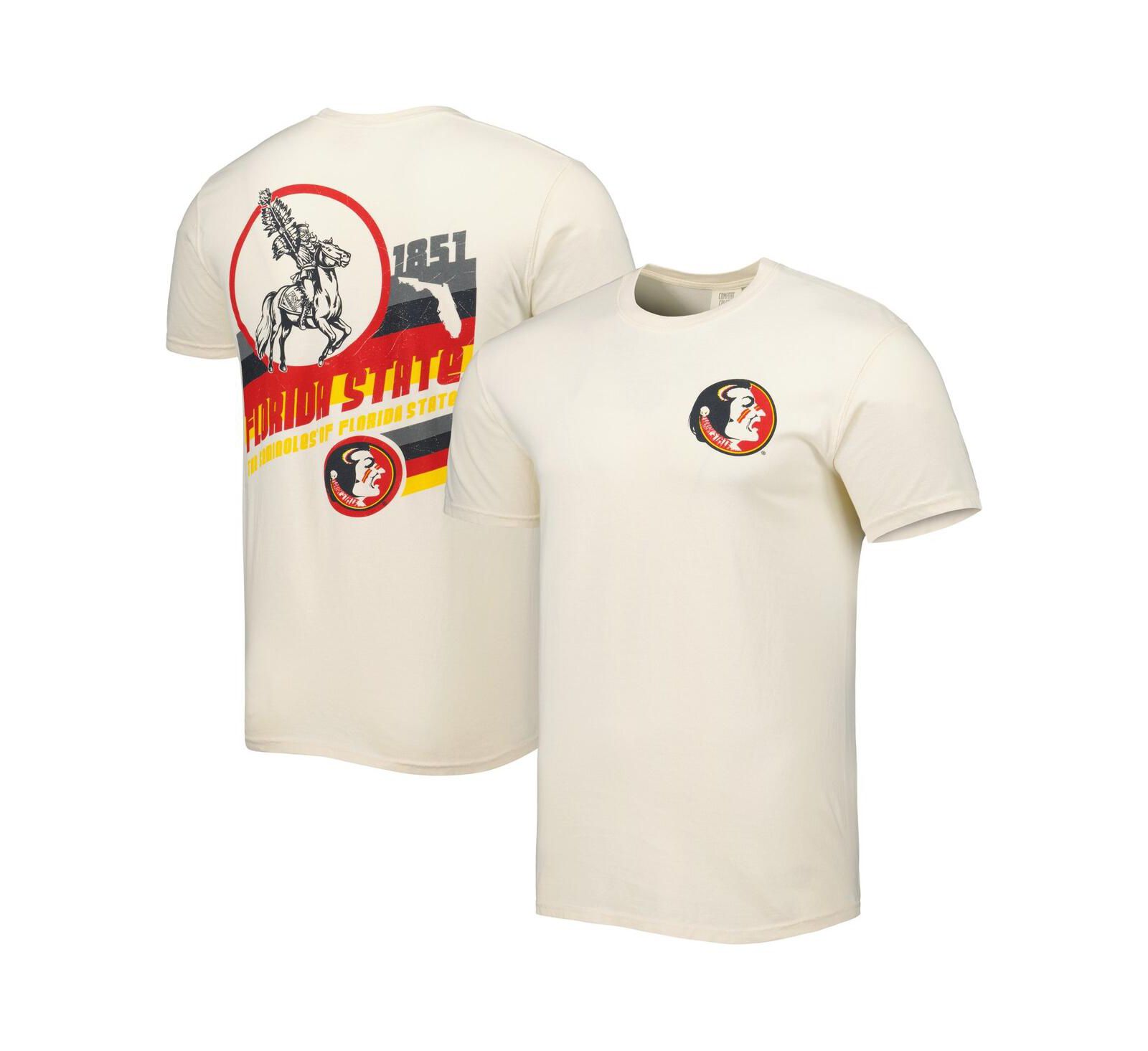 Мужская футболка Image One Cream Florida State Seminoles Vault Vintage-Like