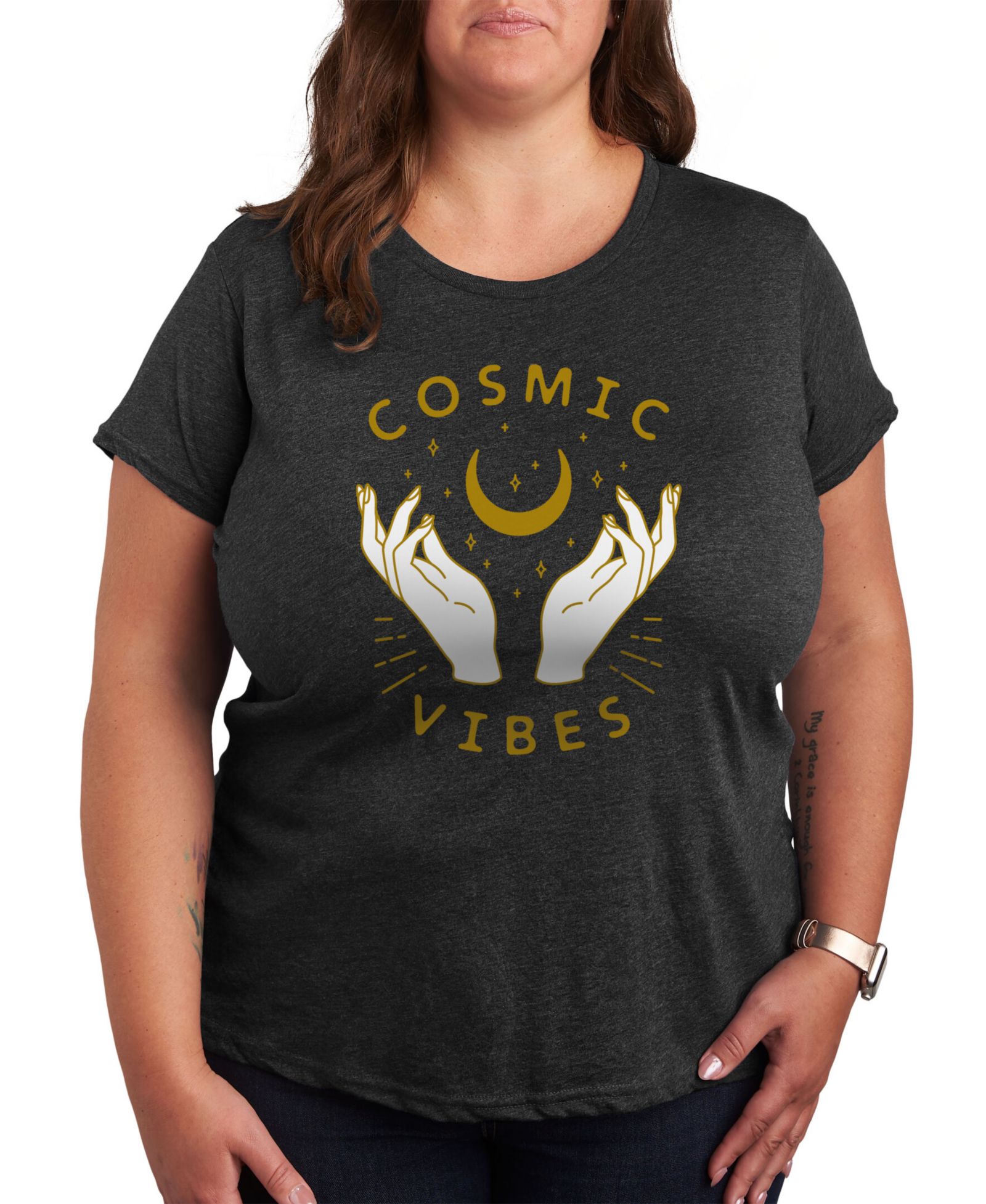 Графическая футболка Hybrid Apparel Trendy Plus Size Cosmic Vibes