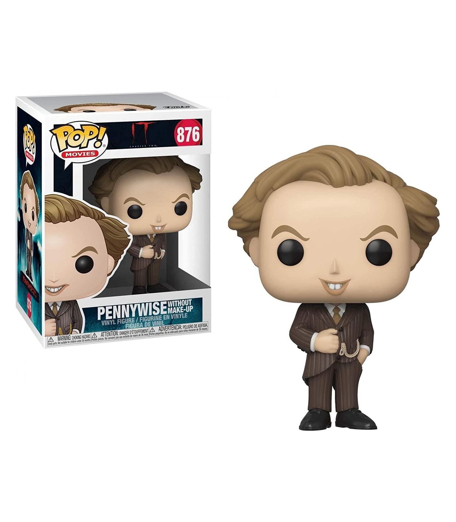 Фигурка Funko Pop! It Пеннивайз без макияжа из фильма «Оно 2», 3,75 дюйма, возраст 3+