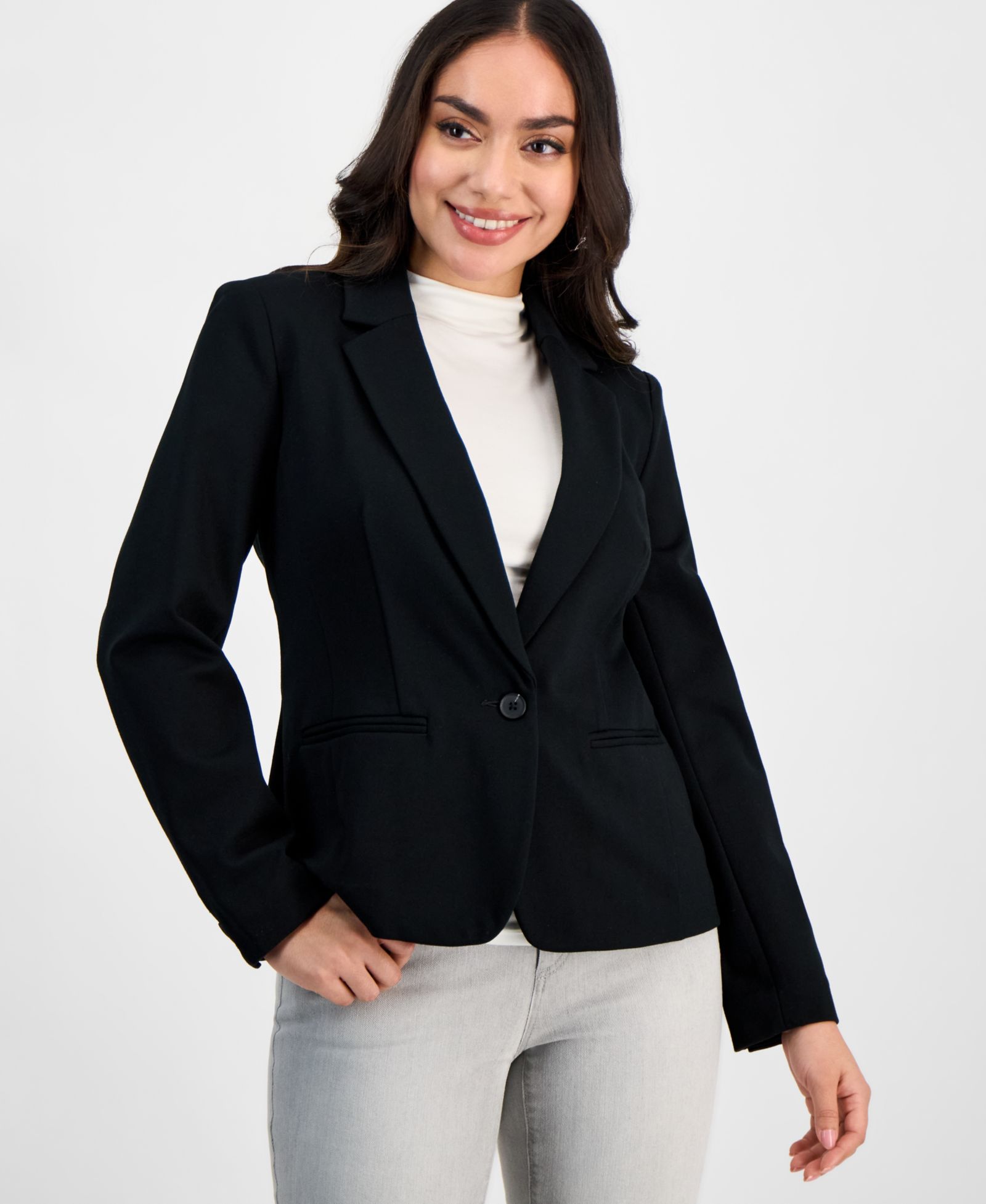I.N.C. International Concepts Petite Ponte Blazer, Created for Macy's