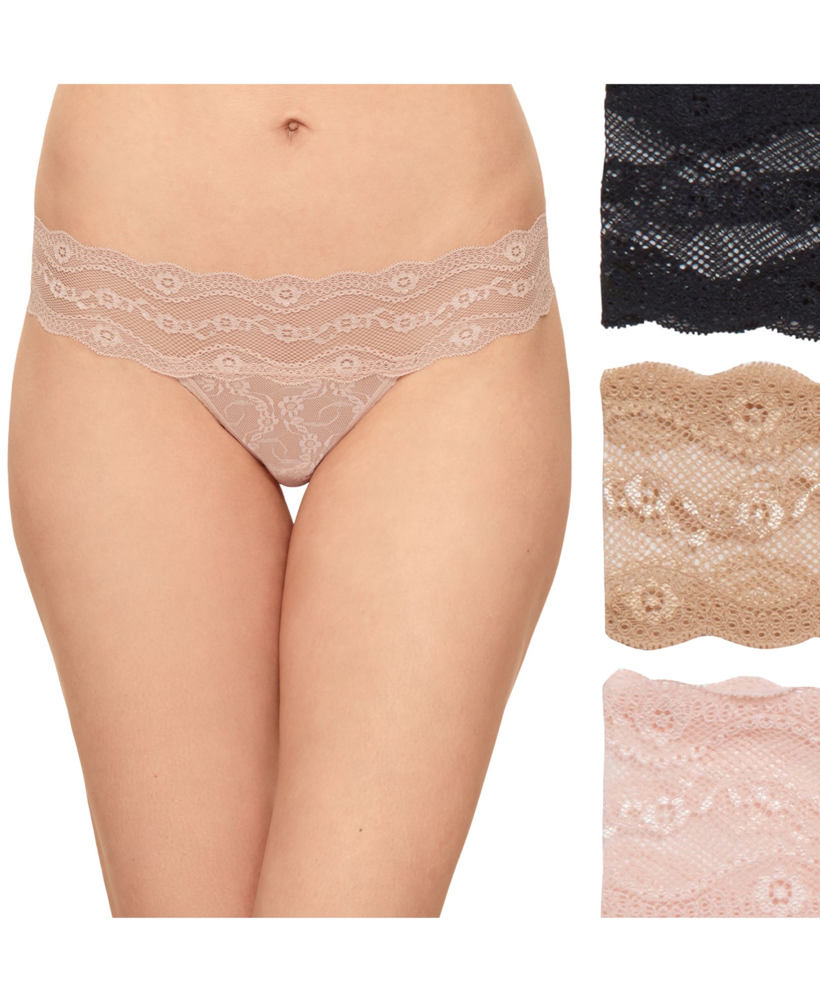 Комплект из 3 трусиков b.tempt'd by Wacoal Lace Kiss Thong