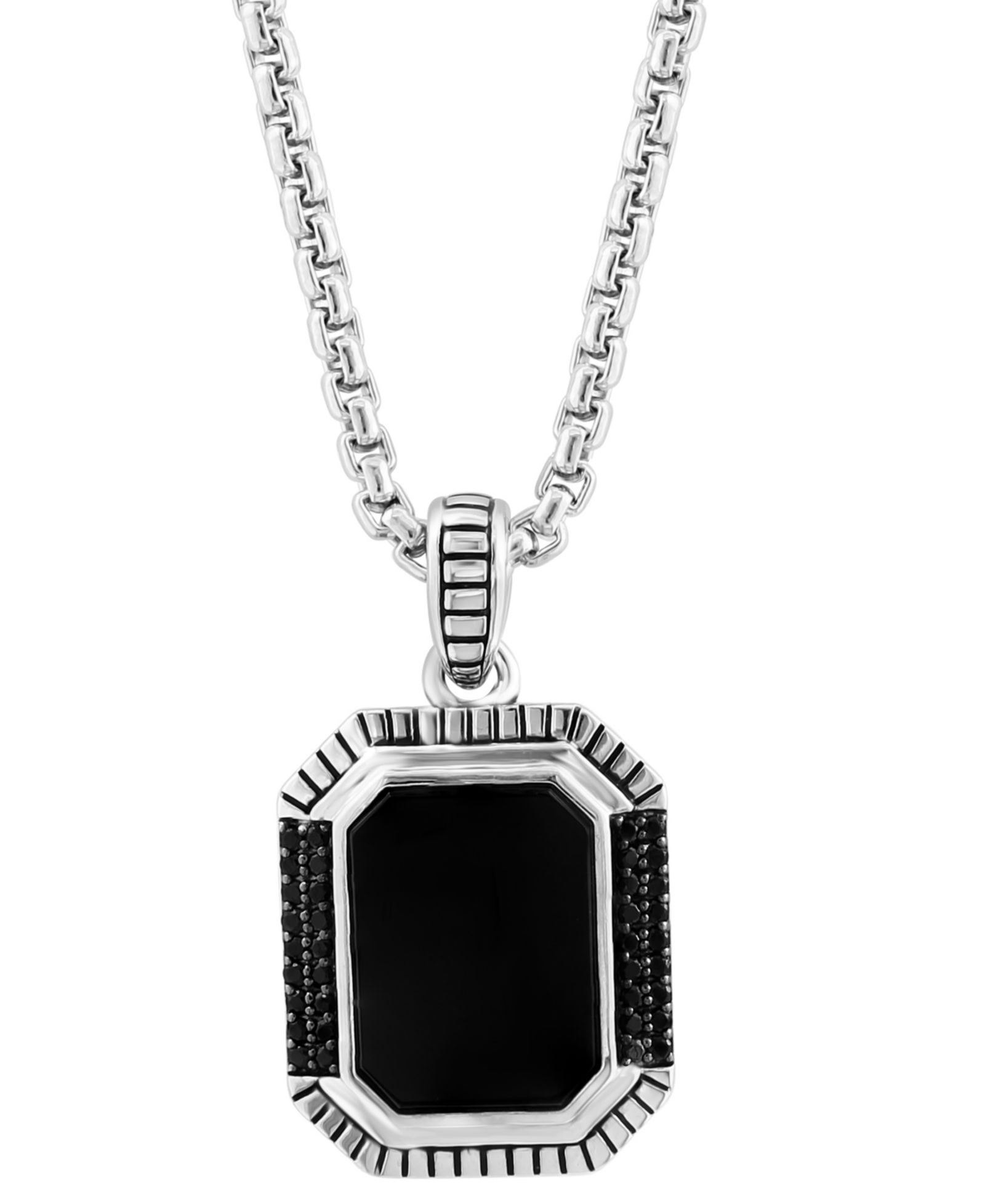 EFFY® Мужской кулон 22" из Sterling Silver с Onyx и Black Spinel
