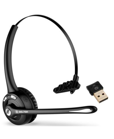 Беспроводная гарнитура Delton 10X Bluetooth с микрофоном с шумоподавлением USB