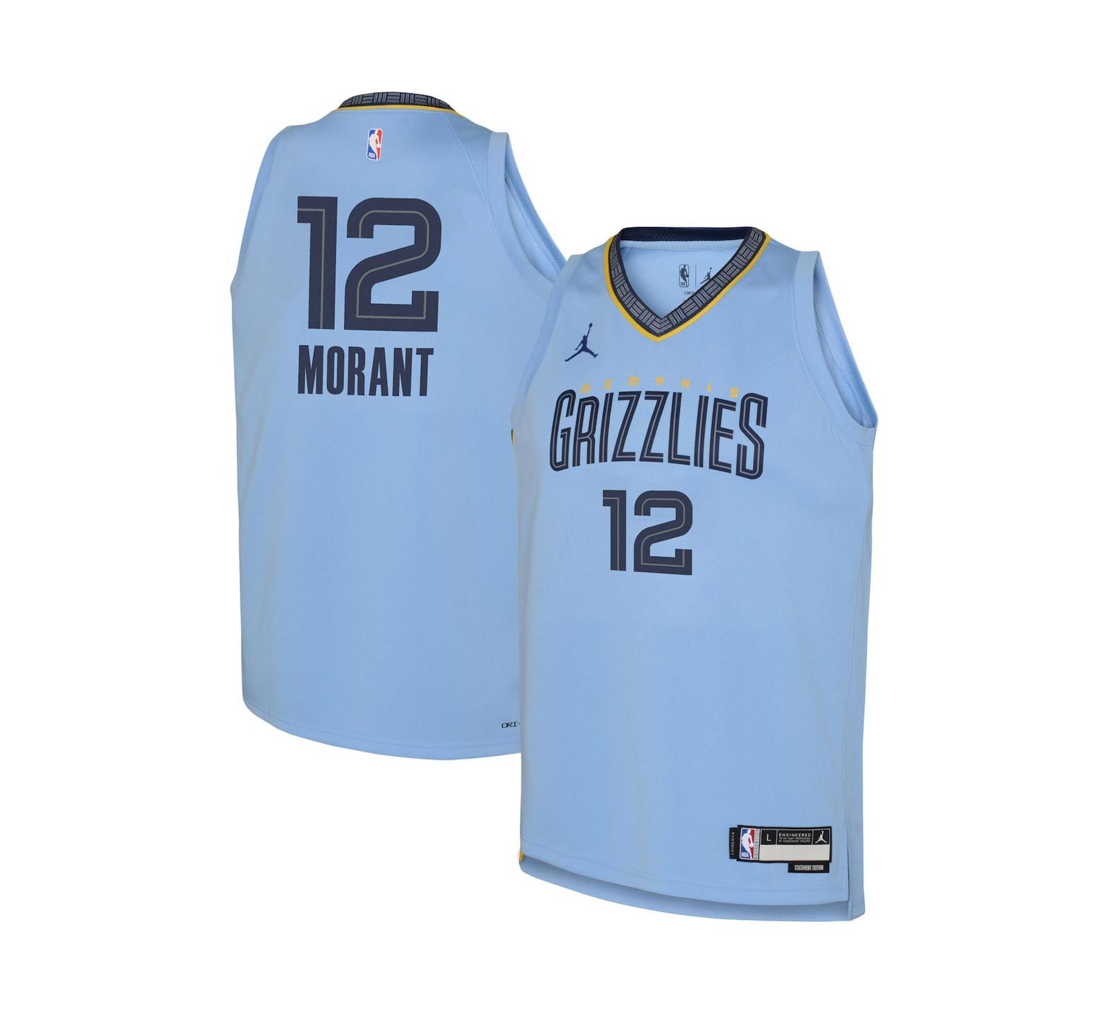 Jordan Детская джерси Ja Morant Blue Memphis Grizzlies 2022/23 Swingman - Statement Edition