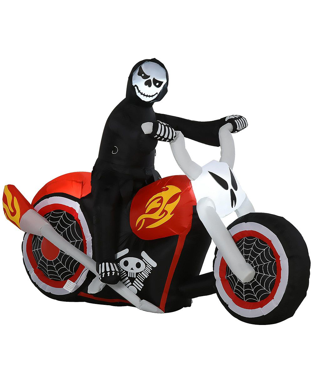 Надувной призрак Halloween Ghost Biker HOMCOM с LED-подсветкой