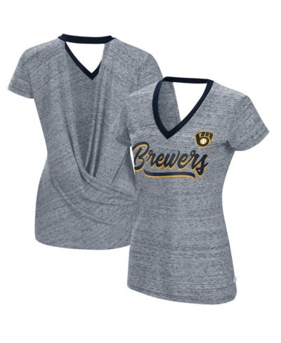 Touch Женская футболка с V-образным вырезом Milwaukee Brewers, темно-синяя