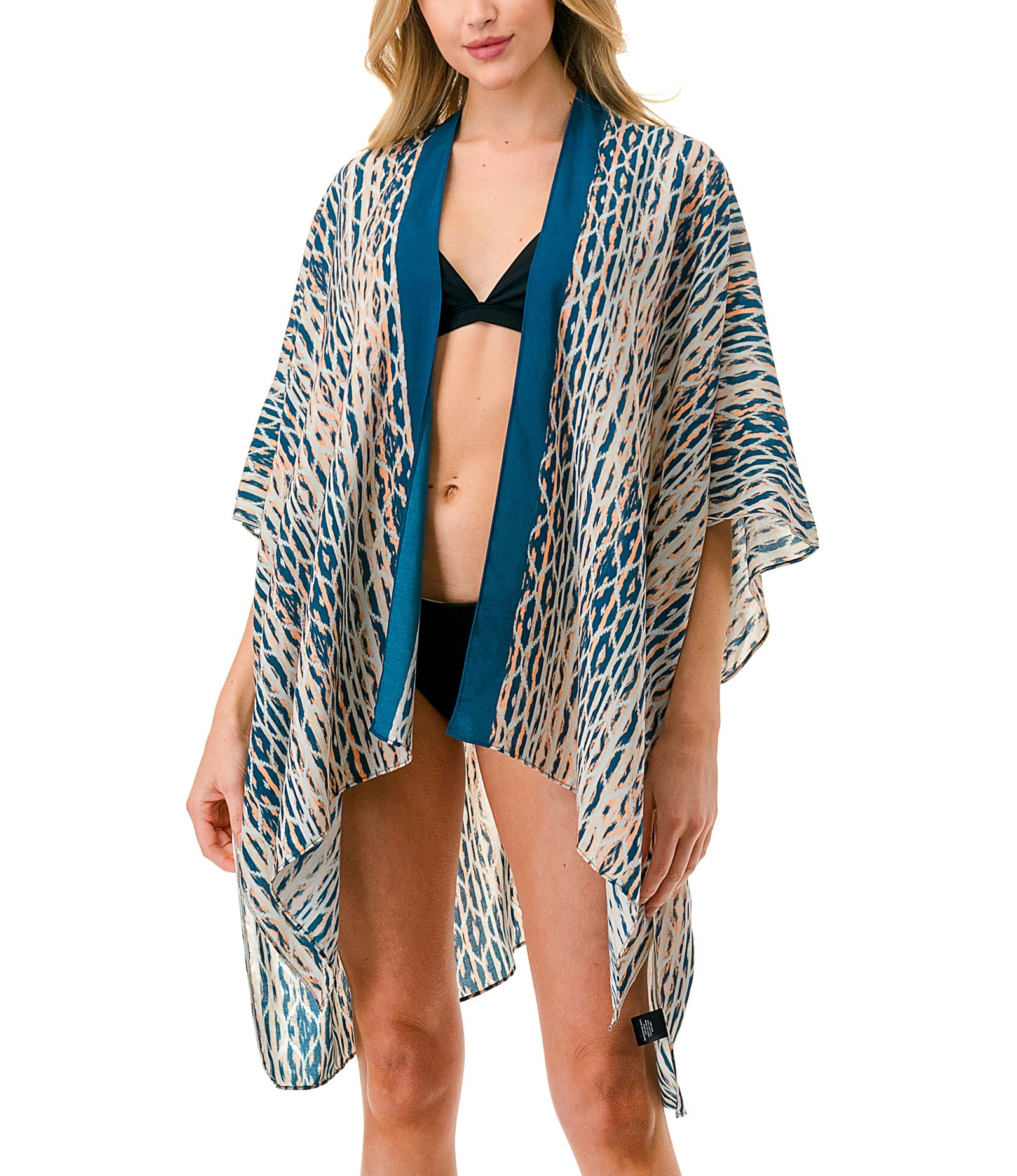 Marcus Adler Geo Print Kimono Cover Up