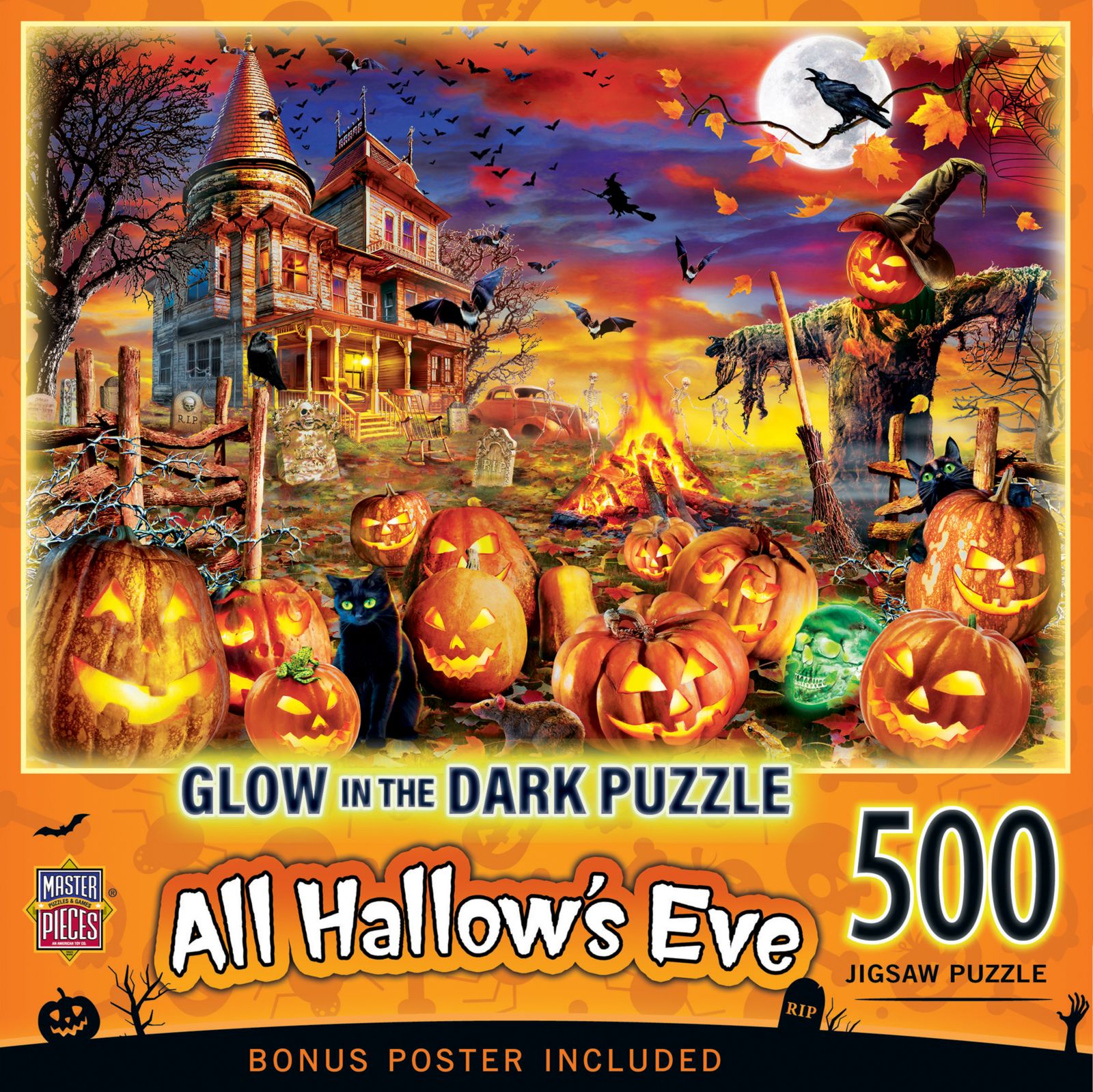 Пазл MasterPieces Glow in the Dark All Hallows Eve 500 Piece