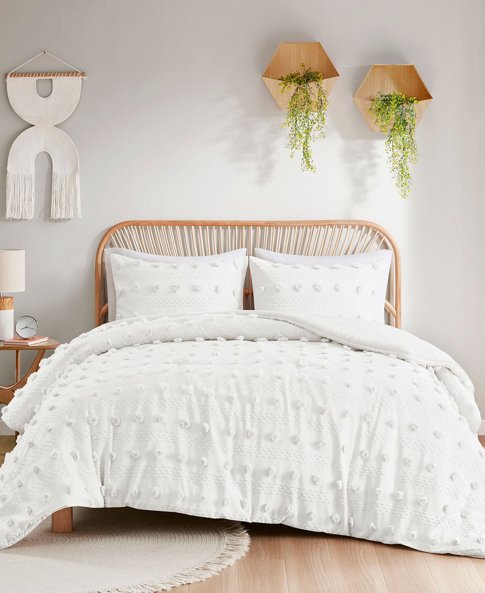 Intelligent Design Lucy Clip Jacquard 3-Piece Duvet Cover Set, Twin/Twin XL