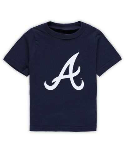 Outerstuff Детская футболка Atlanta Braves с основным логотипом, темно-синяя