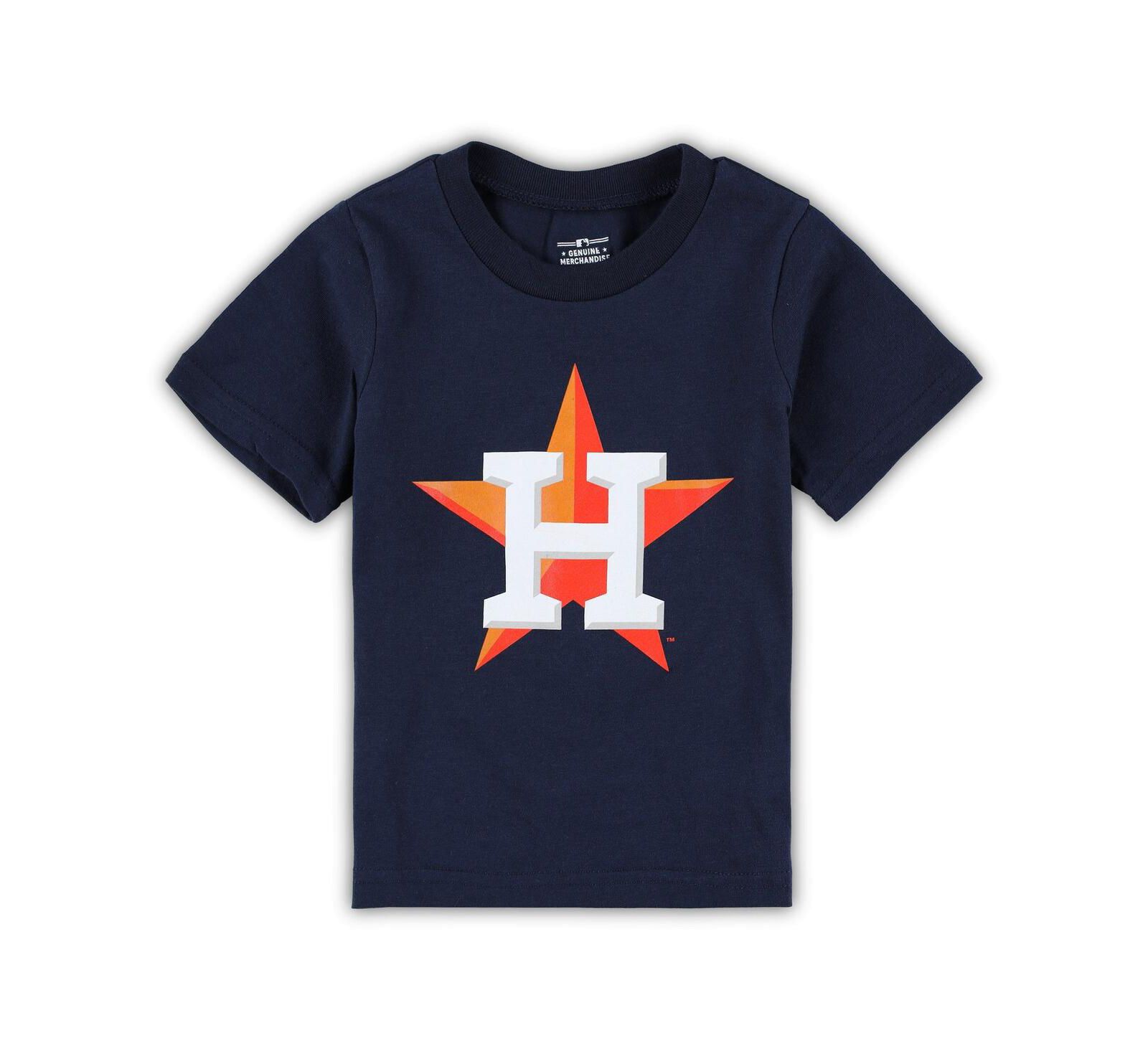 Детская футболка Outerstuff Houston Astros Team Crew Primary Logo, темно-синяя