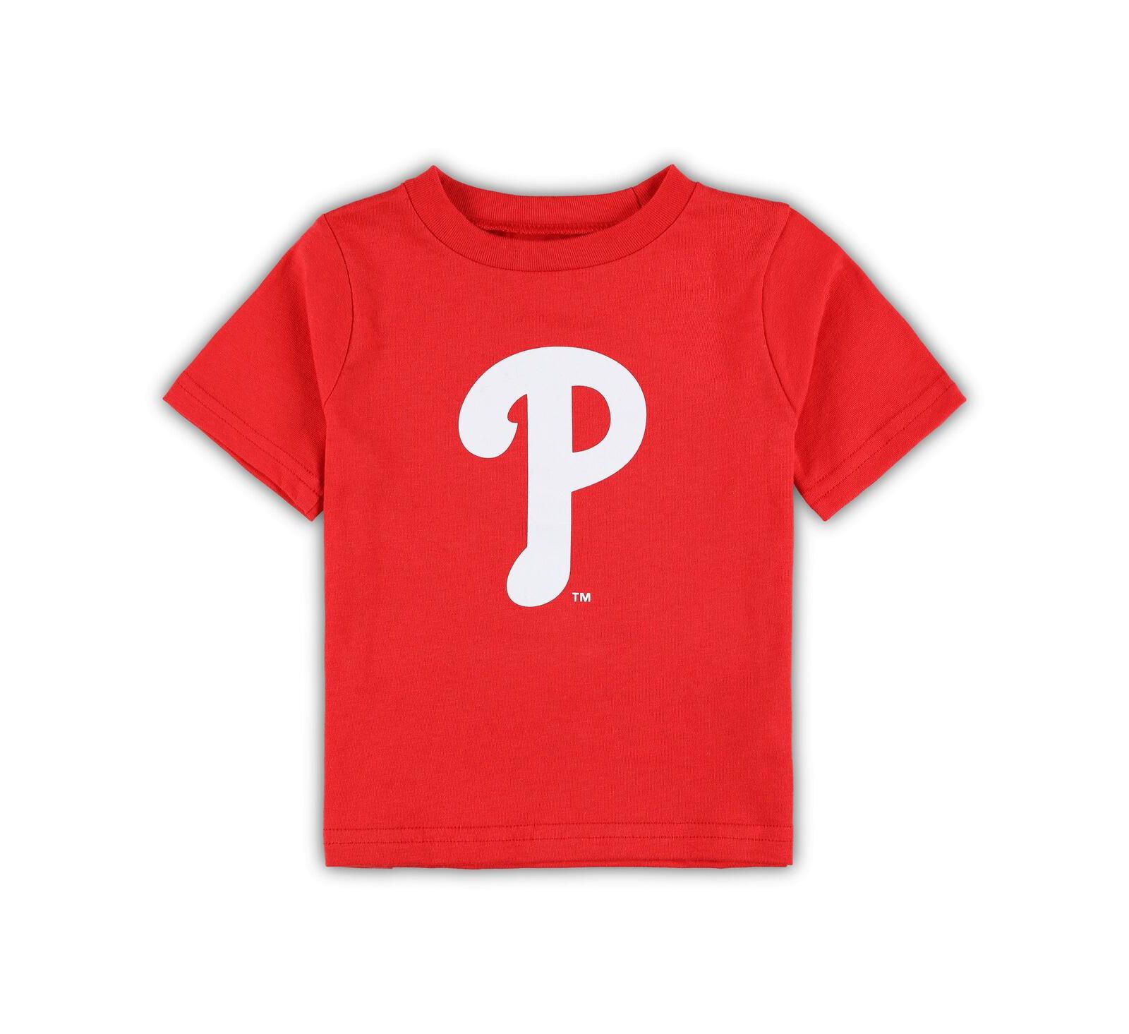 Футболка с логотипом Philadelphia Phillies для младенцев (мальчики и девочки), красная