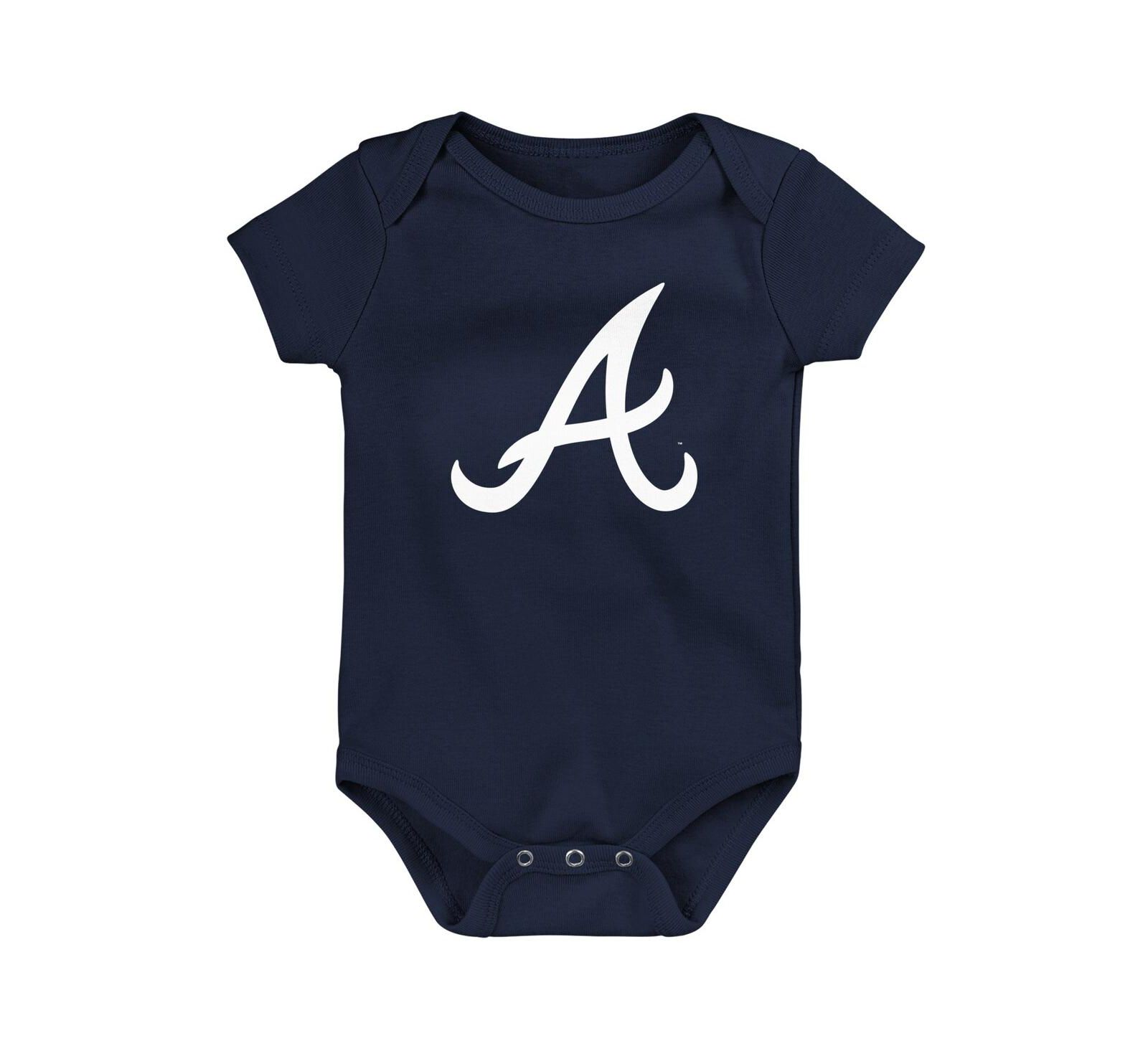 Боди для новорожденных и младенцев Atlanta Braves Navy Logo
