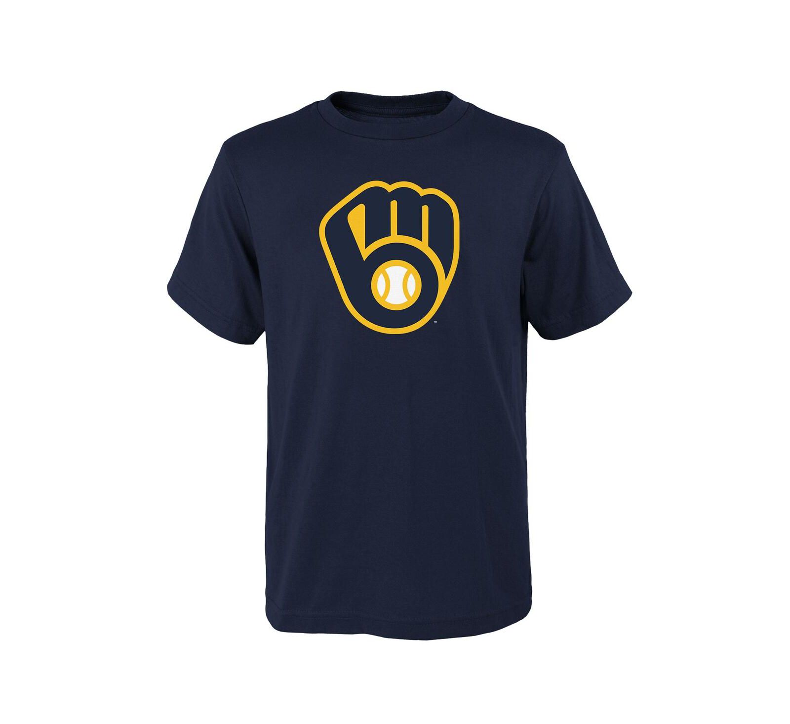 Детская футболка Outerstuff с логотипом Milwaukee Brewers navy
