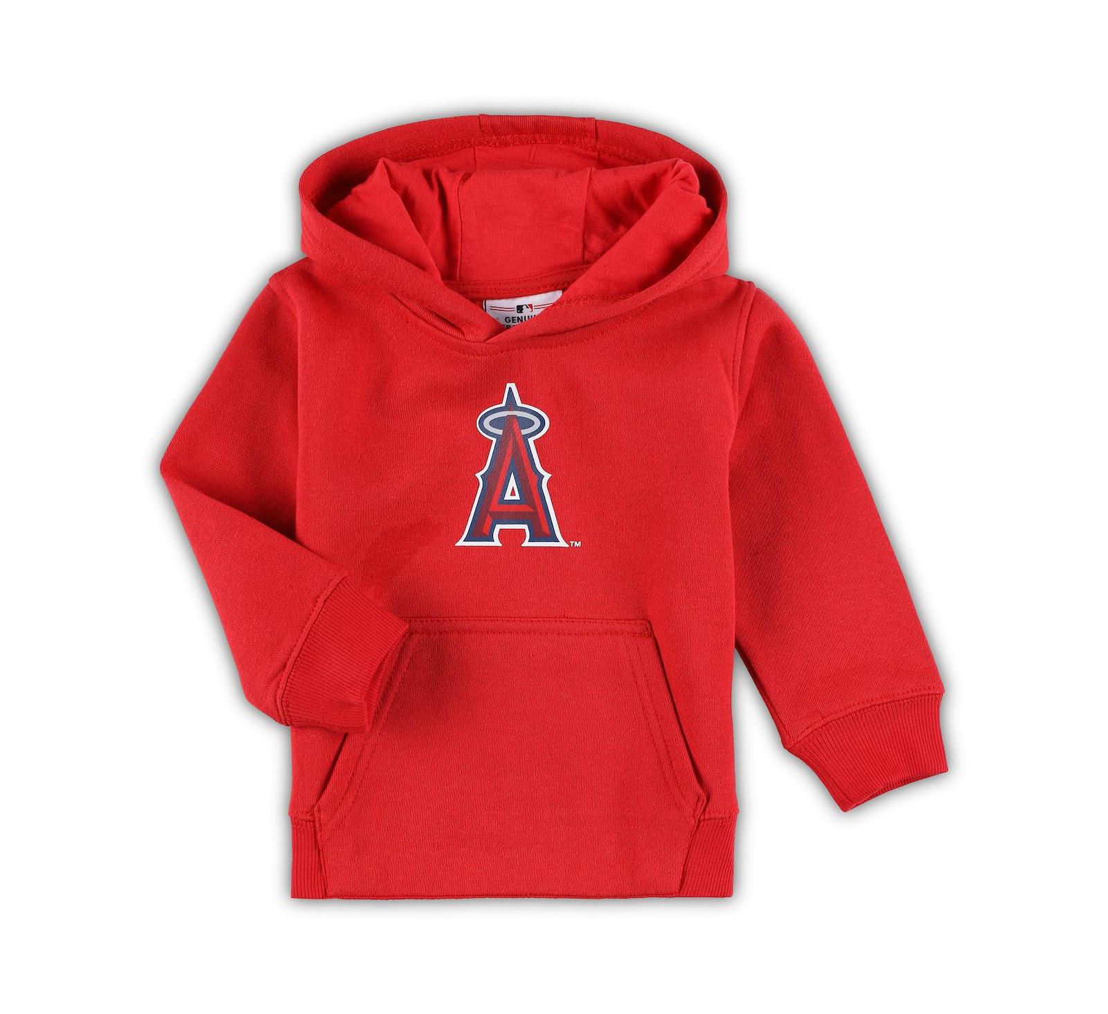 Детское худи-толстовка Outerstuff с логотипом Los Angeles Angels, красное