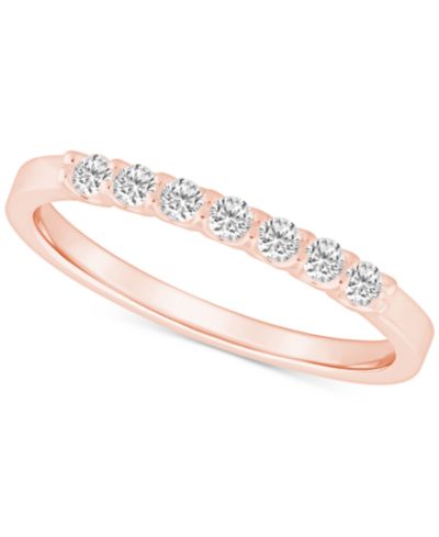 Обручальное кольцо с бриллиантами (1/5 ct. t.w.) из золота 14k