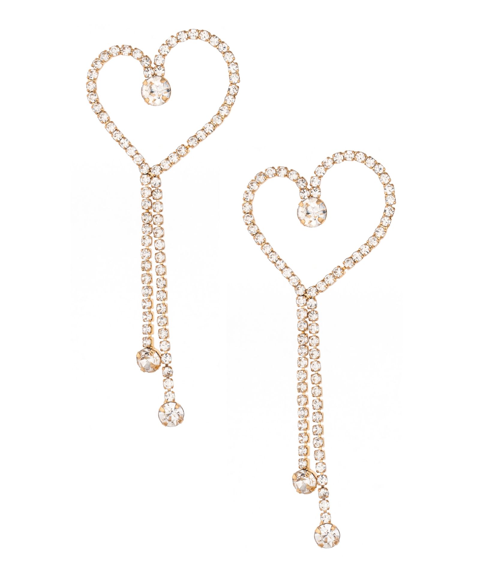 Серьги-подвески ETTIKA 18K Gold Plated Heart Dangle