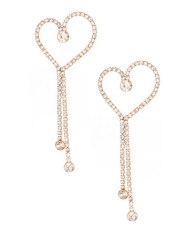 Серьги-подвески ETTIKA 18K Gold Plated Heart Dangle