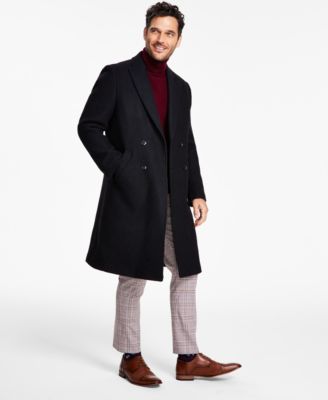 Tommy Hilfiger Мужской Overcoat Modern-Fit Solid Double-Breasted
