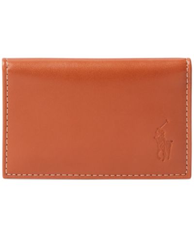 Polo Ralph Lauren Men's Burnished Leather Card Wallet