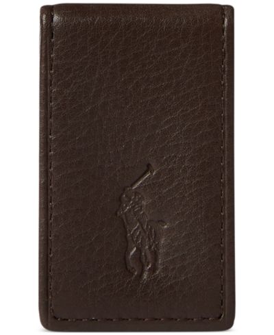 Polo Ralph Lauren Men's Pebbled Leather Money Clip