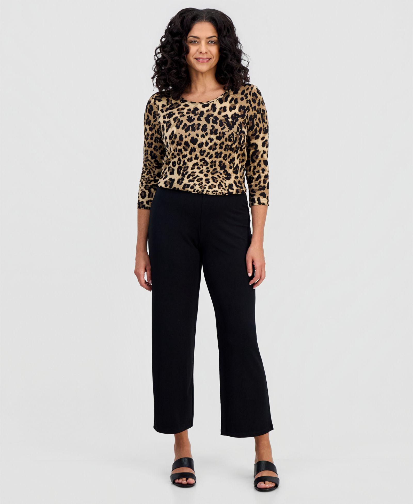 JM Collection Women's Knit Wide-Leg Pull-On Pants, Regular & Short Lengths, Created for Macy's